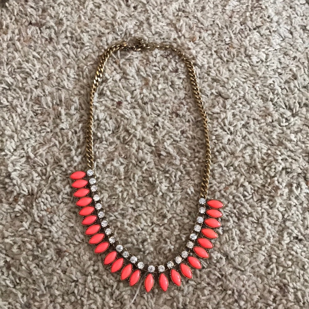 Jcrew Neon Pink Statement Necklace